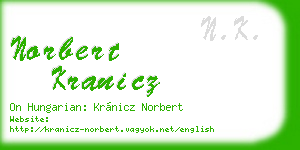 norbert kranicz business card
